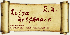 Relja Miljković vizit kartica